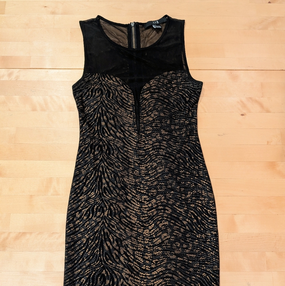 Sleek Black and Gold Dress
